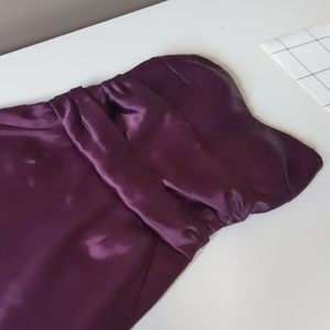 Satin purple dress
